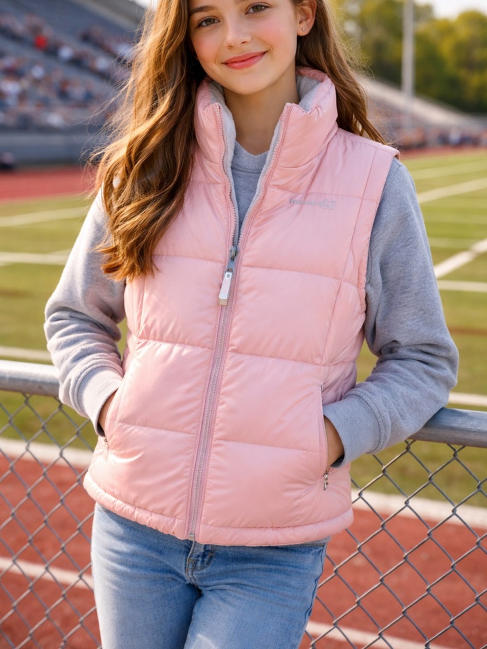 Free Country Pink Puffer Vest Medium